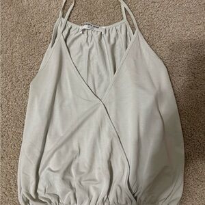 Elegant Cream Wrap Top